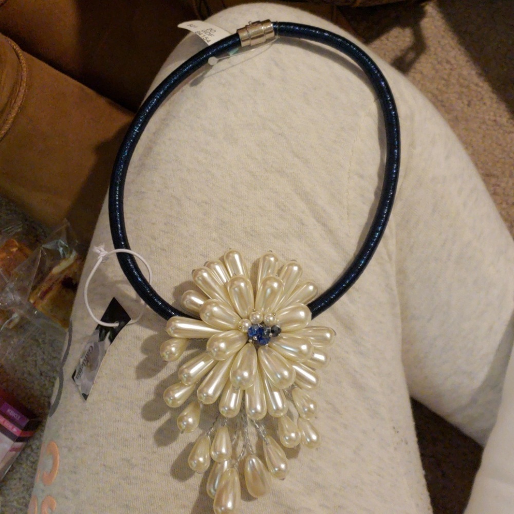 Blue and Pearl Necklace - ITEM IS SOLD